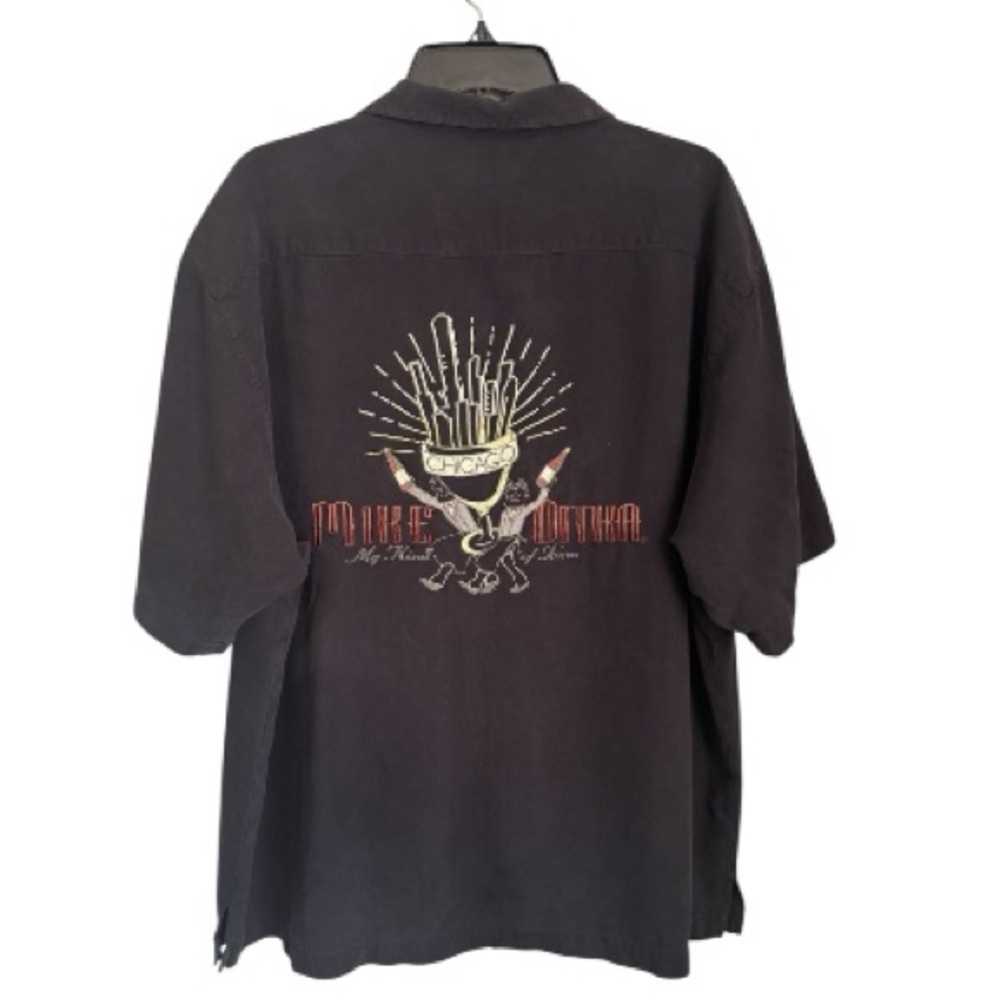 Vintage 90's MIKE DITKA Silk Bowling Shirt - Chicago - My Kind Of Town - XL